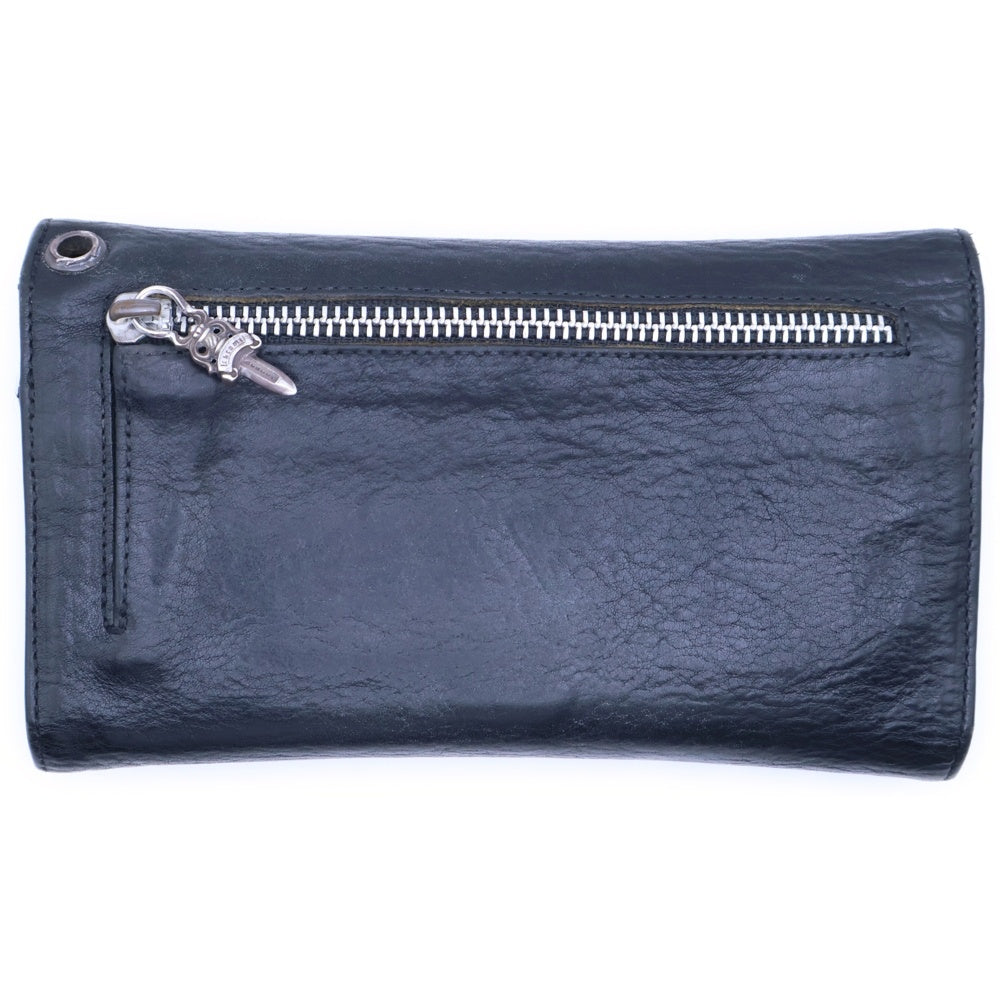 CHROME HEARTS(クロムハーツ) WAVE ウェーブ レザーウォレット 財布 ブラック BCA374