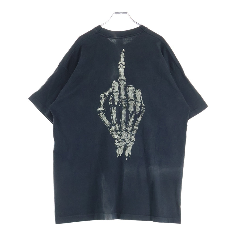 VINTAGE(ヴィンテージ) 90s FASHION VICTIM フロントプリント スカルデザイン 半袖Tシャツ ブラック