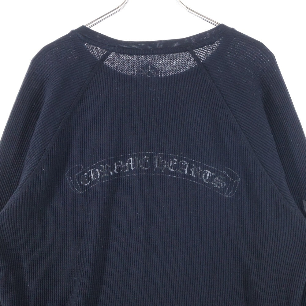 CHROME HEARTS(クロムハーツ) OLD VINE DAGGER SCROLL LABEL ヴァインダガー スクロールラベル ロゴプリント サーマル長袖Tシャツ カットソー ブラック