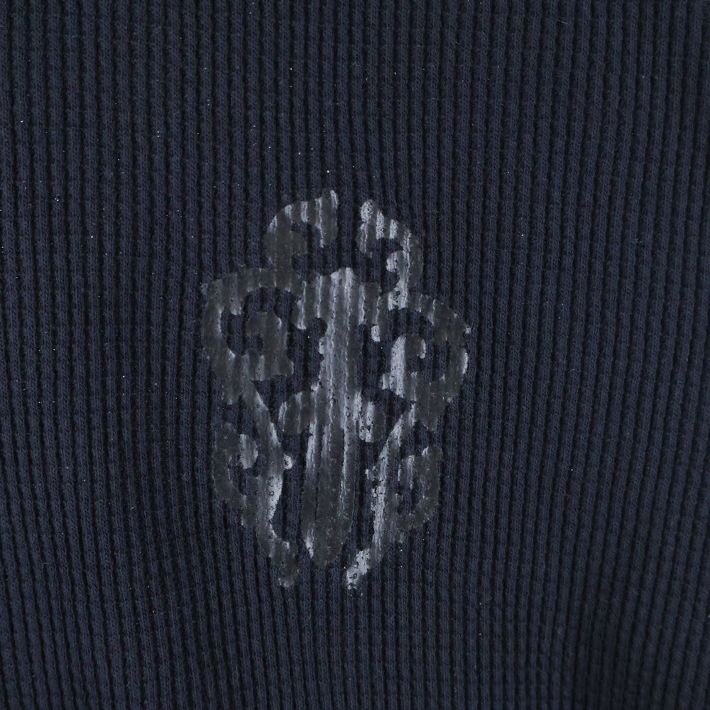 CHROME HEARTS(クロムハーツ) OLD VINE DAGGER SCROLL LABEL ヴァインダガー スクロールラベル ロゴプリント サーマル長袖Tシャツ カットソー ブラック