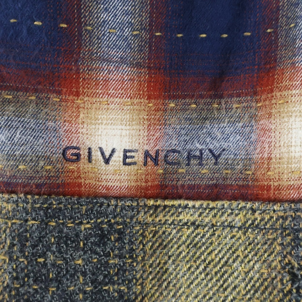 GIVENCHY(ジバンシィ) 2WAYデストロイダメージ加工チェックロングパンツ イエロー BM51BJ5Y7H