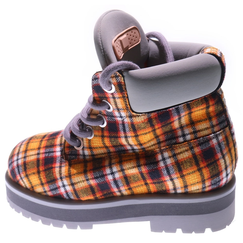 PDF(ピーディーエフ) STRADA LOW TARTAN ハイカットブーツ オレンジ dfm45012s0013pc-org