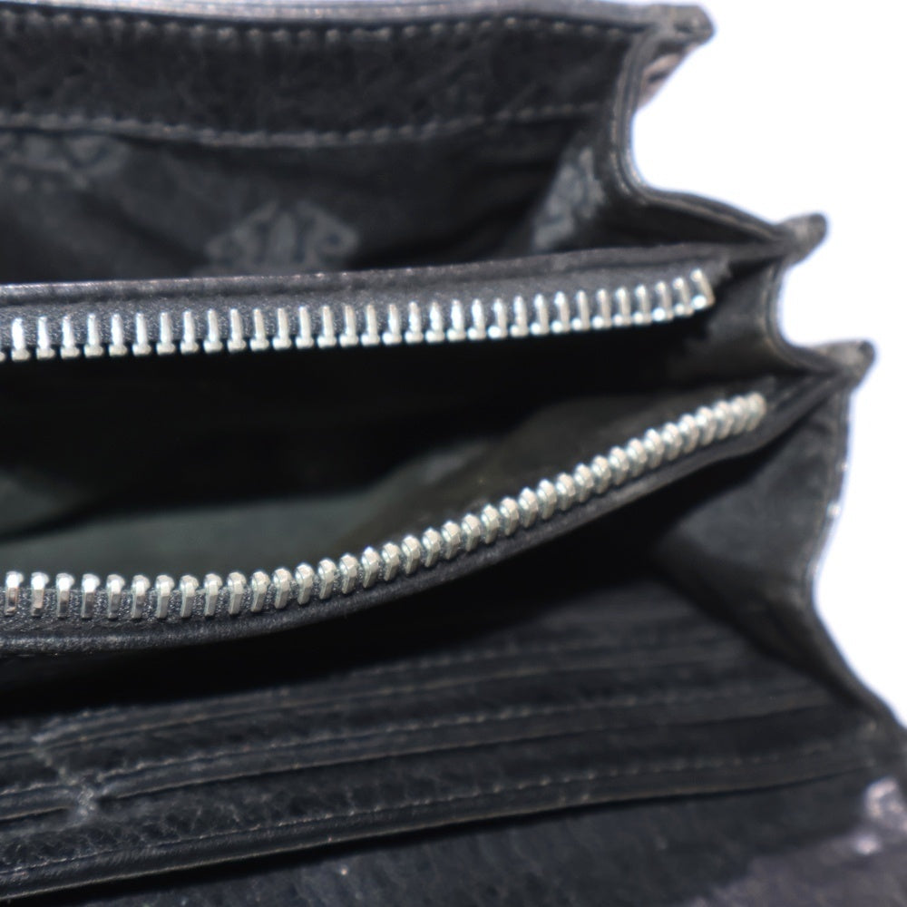 CHROME HEARTS(クロムハーツ) JUDY CROSS BALL ジュディ クロス ボール ボタン レザーウォレット 長財布 ブラック BCA366