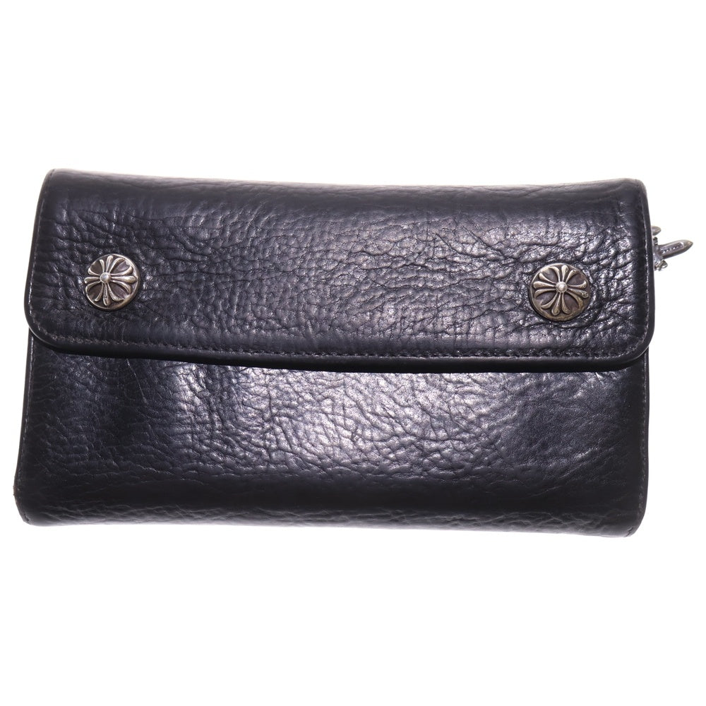 CHROME HEARTS(クロムハーツ) WAVE ウェーブ レザーウォレット 財布 ブラック BCA374