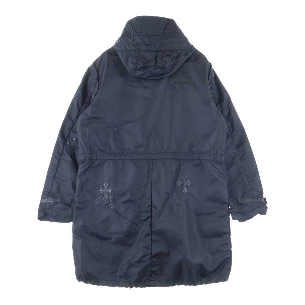 CHROME HEARTS(クロムハーツ) PUDDLES クロスパッチ ダガージップ ナイロンコート ブラック