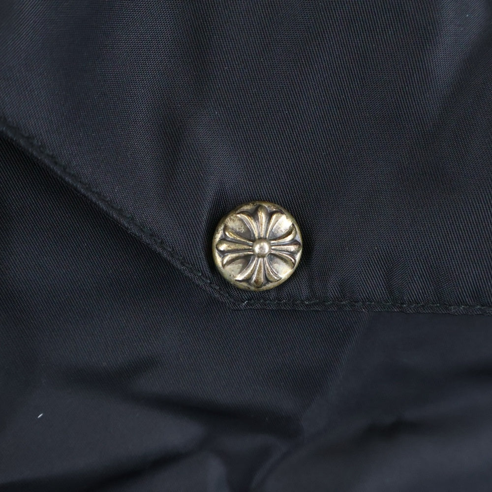 CHROME HEARTS(クロムハーツ) PUDDLES クロスパッチ ダガージップ ナイロンコート ブラック