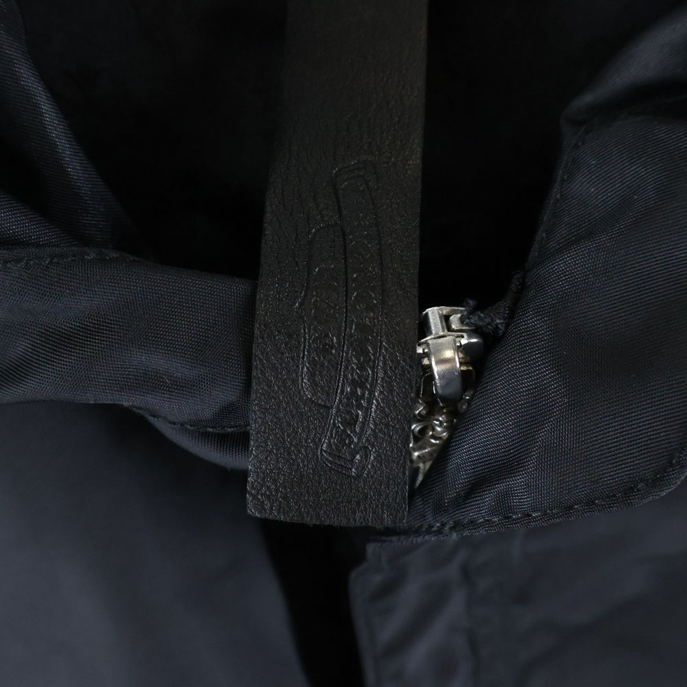 CHROME HEARTS(クロムハーツ) PUDDLES クロスパッチ ダガージップ ナイロンコート ブラック