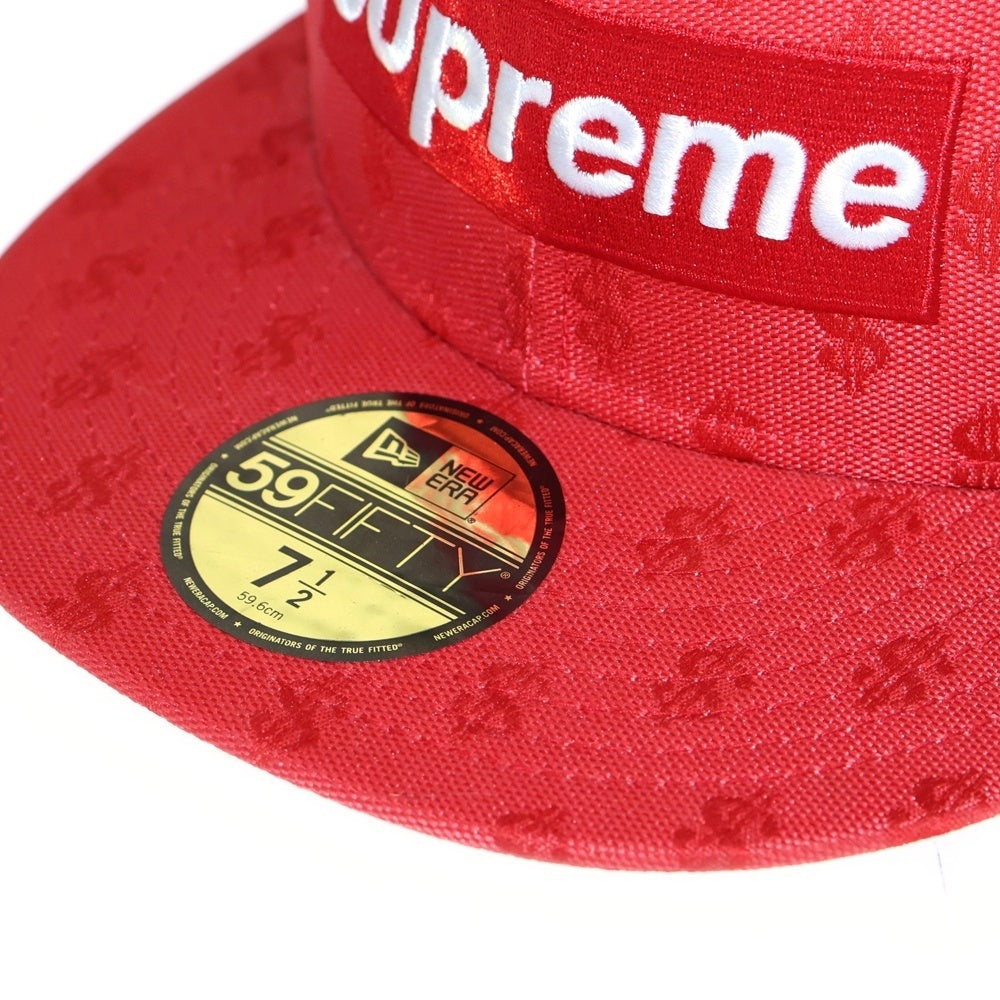SUPREME(シュプリーム) 18ss × NEW ERA MONOGRAM BOX LOGO モノグラム ボックスロゴ キャップ 帽子 レッド