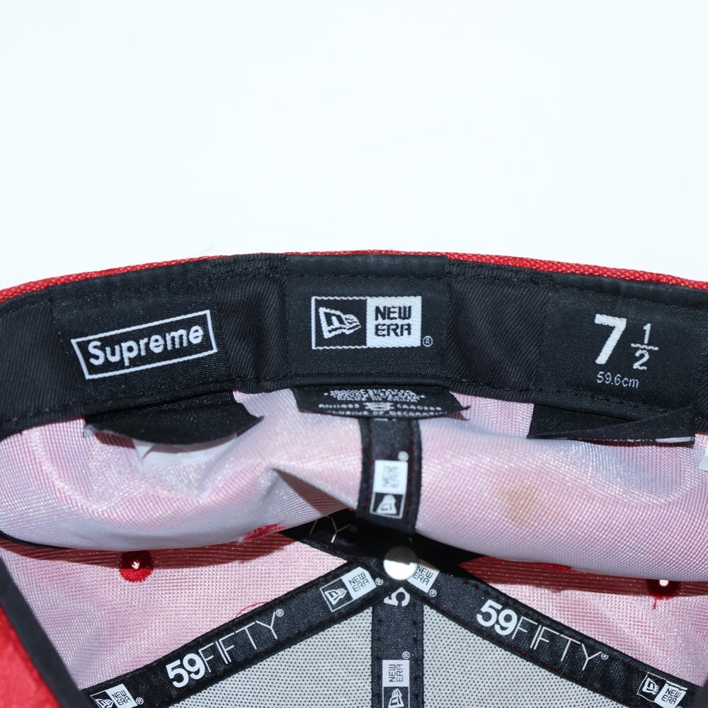 SUPREME(シュプリーム) 18ss × NEW ERA MONOGRAM BOX LOGO モノグラム ボックスロゴ キャップ 帽子 レッド