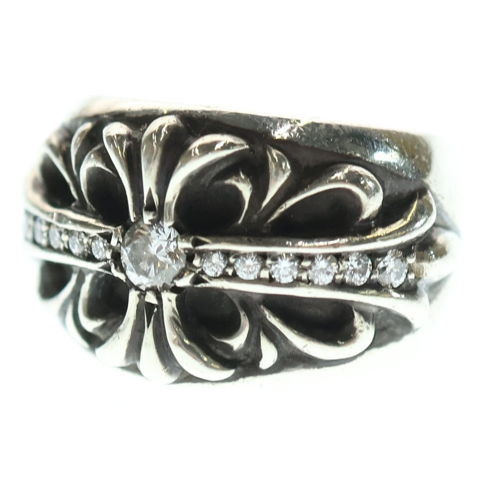 CHROME HEARTS(クロムハーツ) FLRL CRS P DMND フローラルクロス PAVEダイヤ リング シルバー