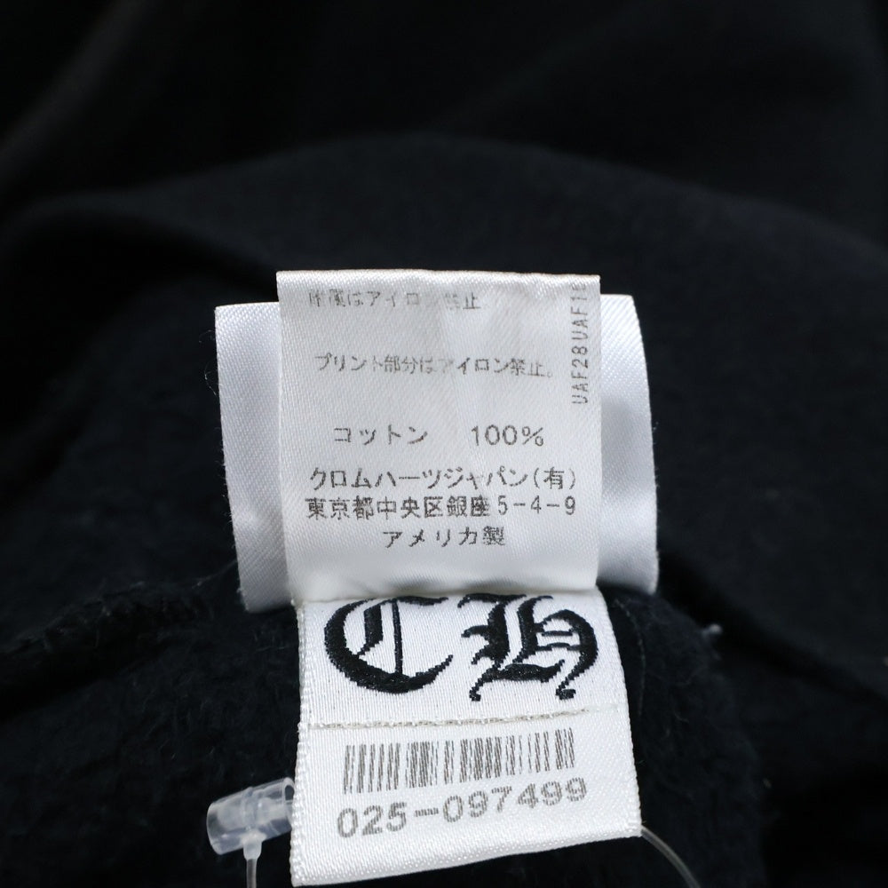 CHROME HEARTS(クロムハーツ) HORSESHOE PULLOVER HOODIE ホースシュープリント アームフローラル スウェットプルオーバーパーカー ブラック
