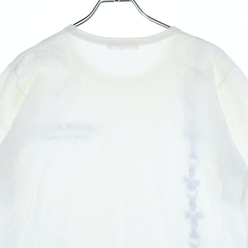 CHROME HEARTS(クロムハーツ) ×COMME des GARCONS コムデギャルソン スクロールラベル カットアウトCHプラスプリント 半袖Tシャツ カットソー ホワイト OT-T026