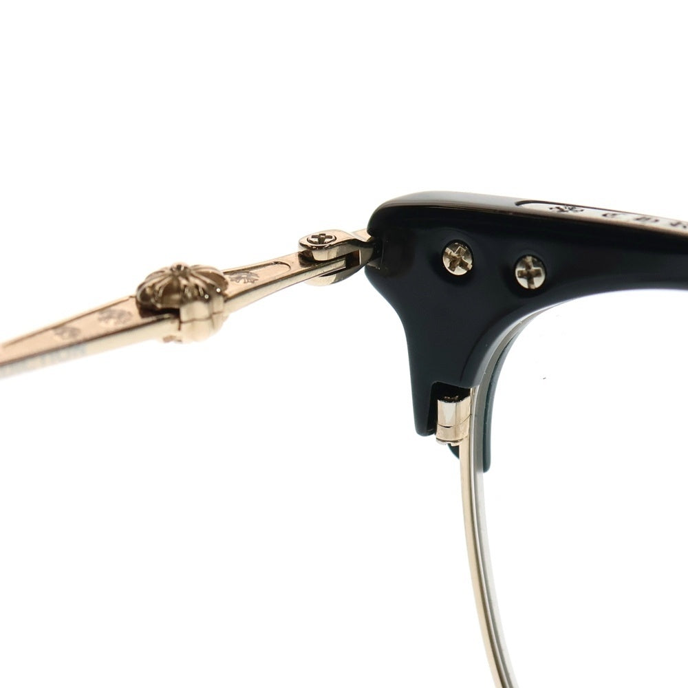 CHROME HEARTS(クロムハーツ) SLUNTRADICTION HALF RIM CH ハーフリムラウンド 眼鏡 メガネ ブラック/ゴールド