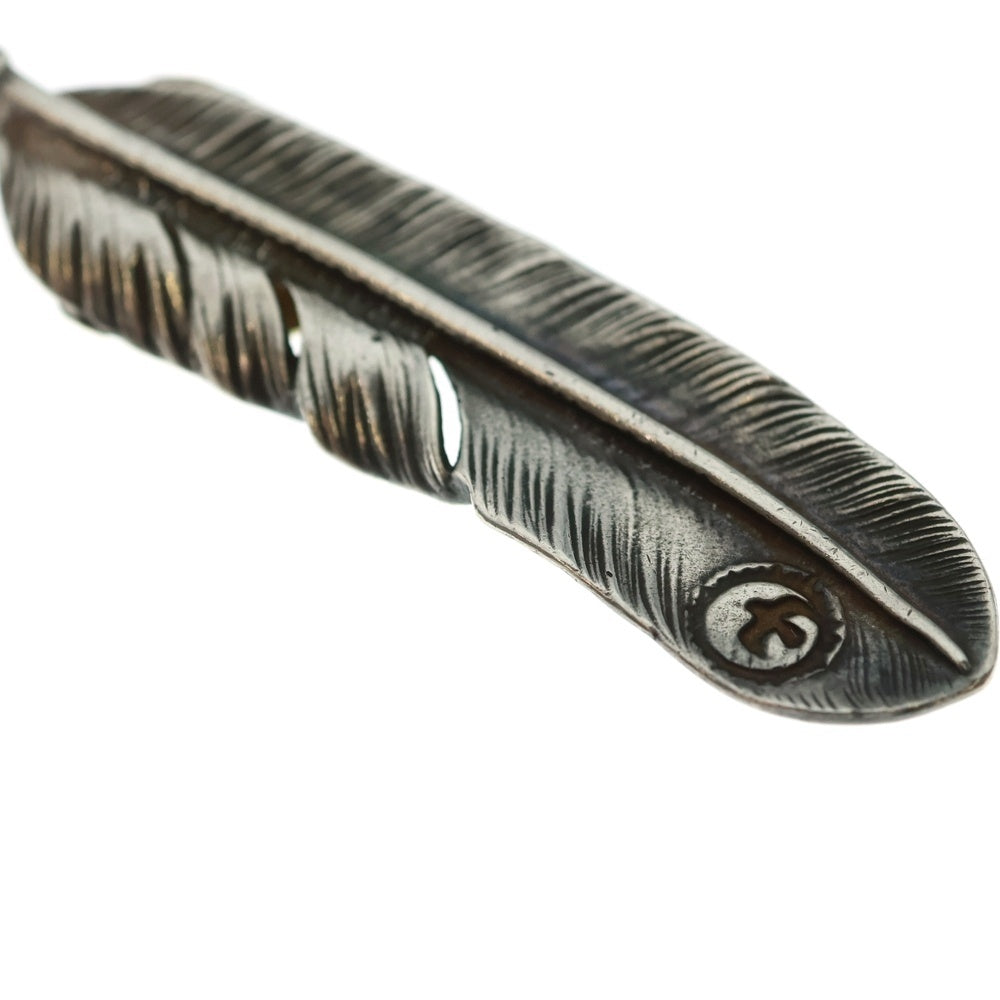 goro's(ゴローズ) 【オールド】上金特大フェザー 左向き ペンダントトップ シルバー/ゴールド