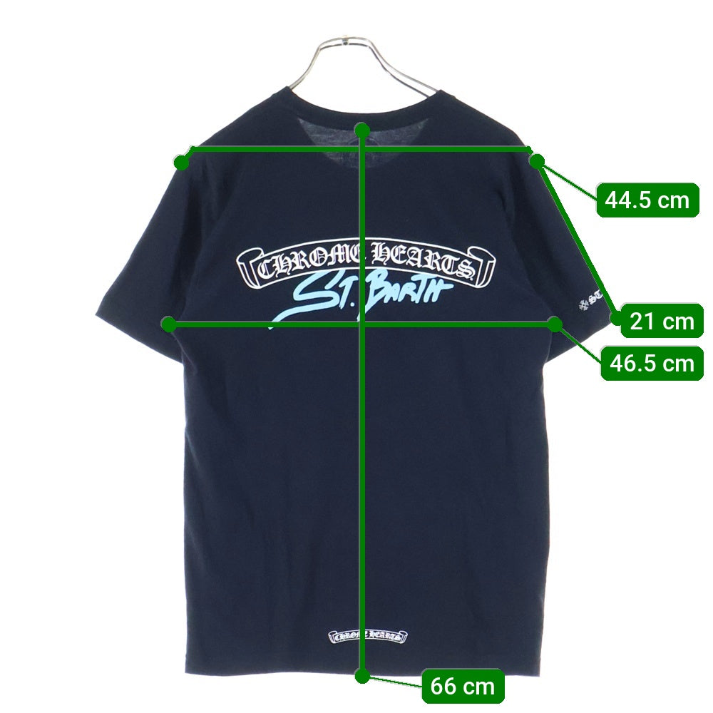 CHROME HEARTS(クロムハーツ) St. Barth Limited Back Scroll Logo Tee 半袖Tシャツ カットソー ブラック
