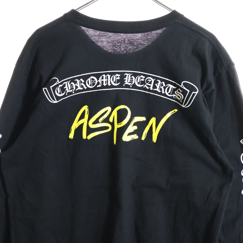 CHROME HEARTS(クロムハーツ) Aspen SCROLL L/S Tee 長袖Tシャツ カットソー ブラック