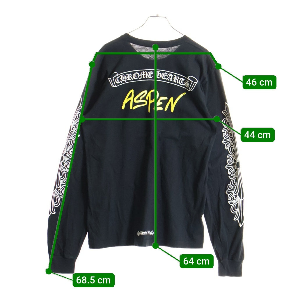 CHROME HEARTS(クロムハーツ) Aspen SCROLL L/S Tee 長袖Tシャツ カットソー ブラック