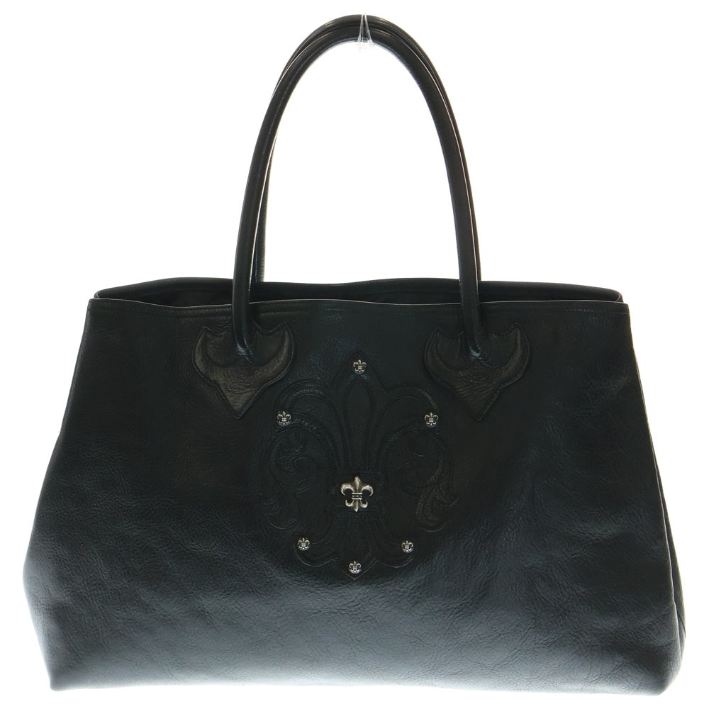 CHROME HEARTS(クロムハーツ) TOTE W SNP BS FLUER BS フレアトート BSフレアレザーパッチトートバッグ ブラック