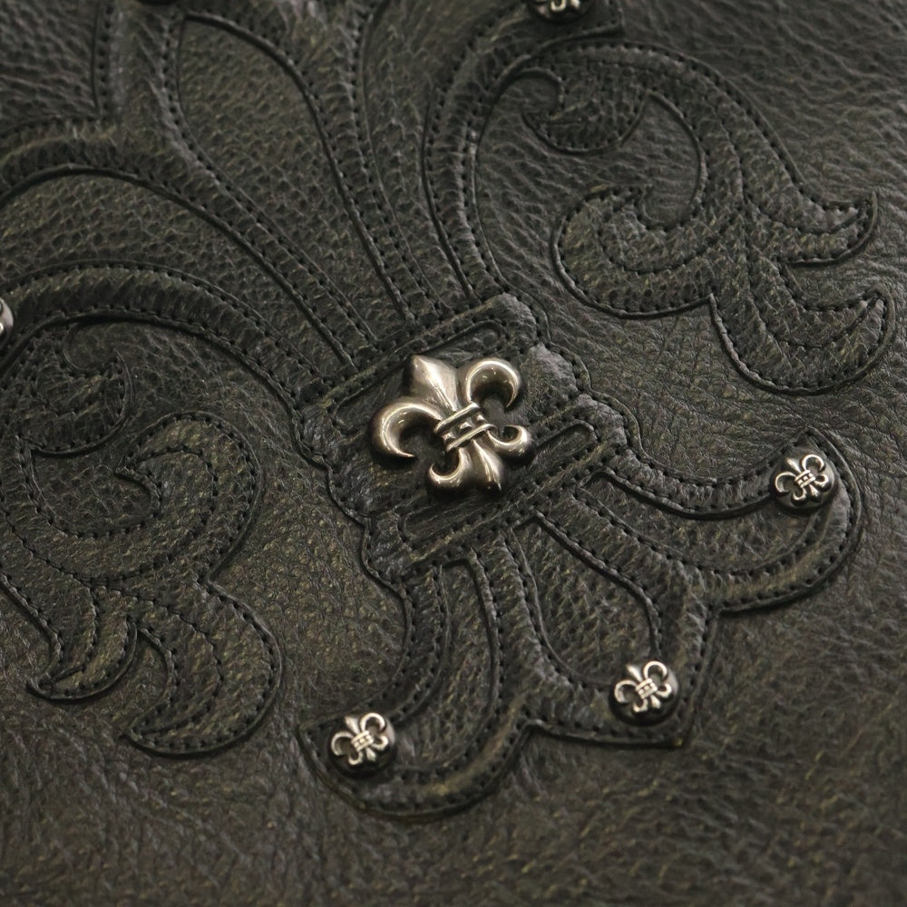 CHROME HEARTS(クロムハーツ) TOTE W SNP BS FLUER BS フレアトート BSフレアレザーパッチトートバッグ ブラック