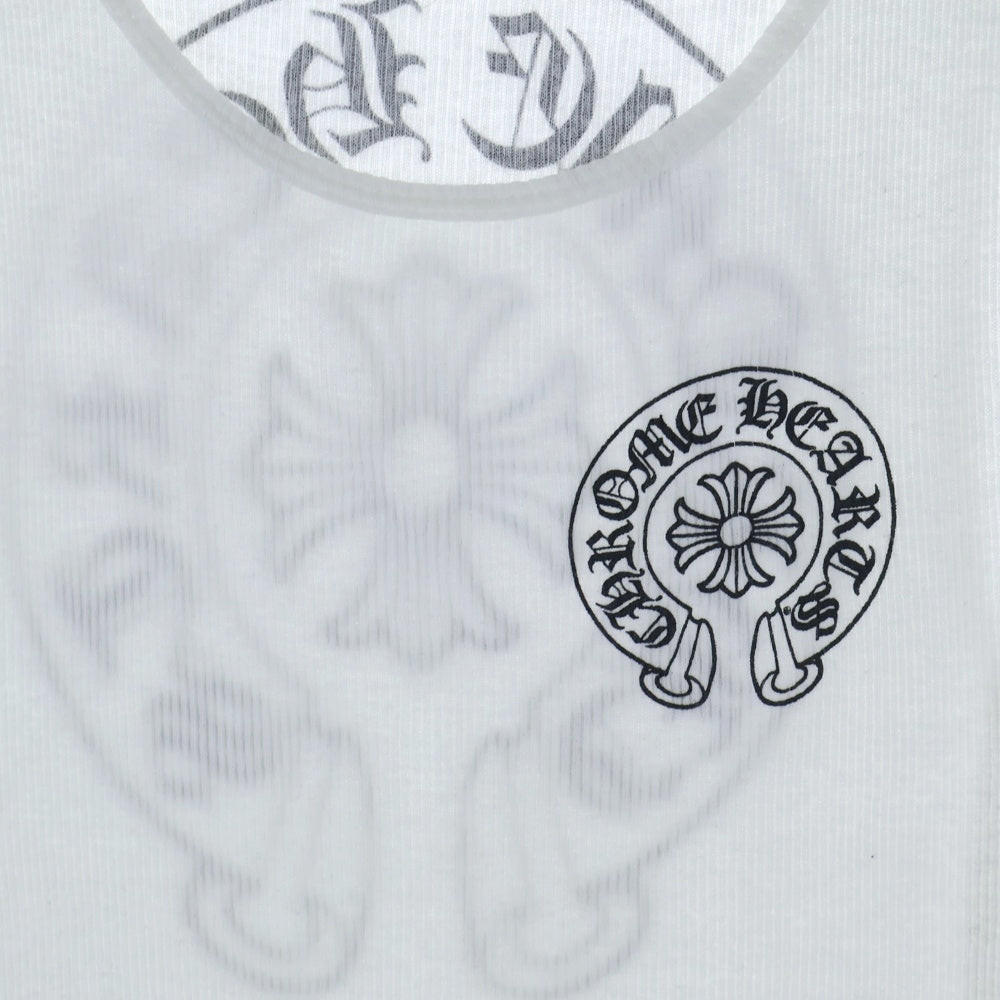 CHROME HEARTS(クロムハーツ) ホースシュープリント リブタンクトップ ノースリーブカットソー ホワイト