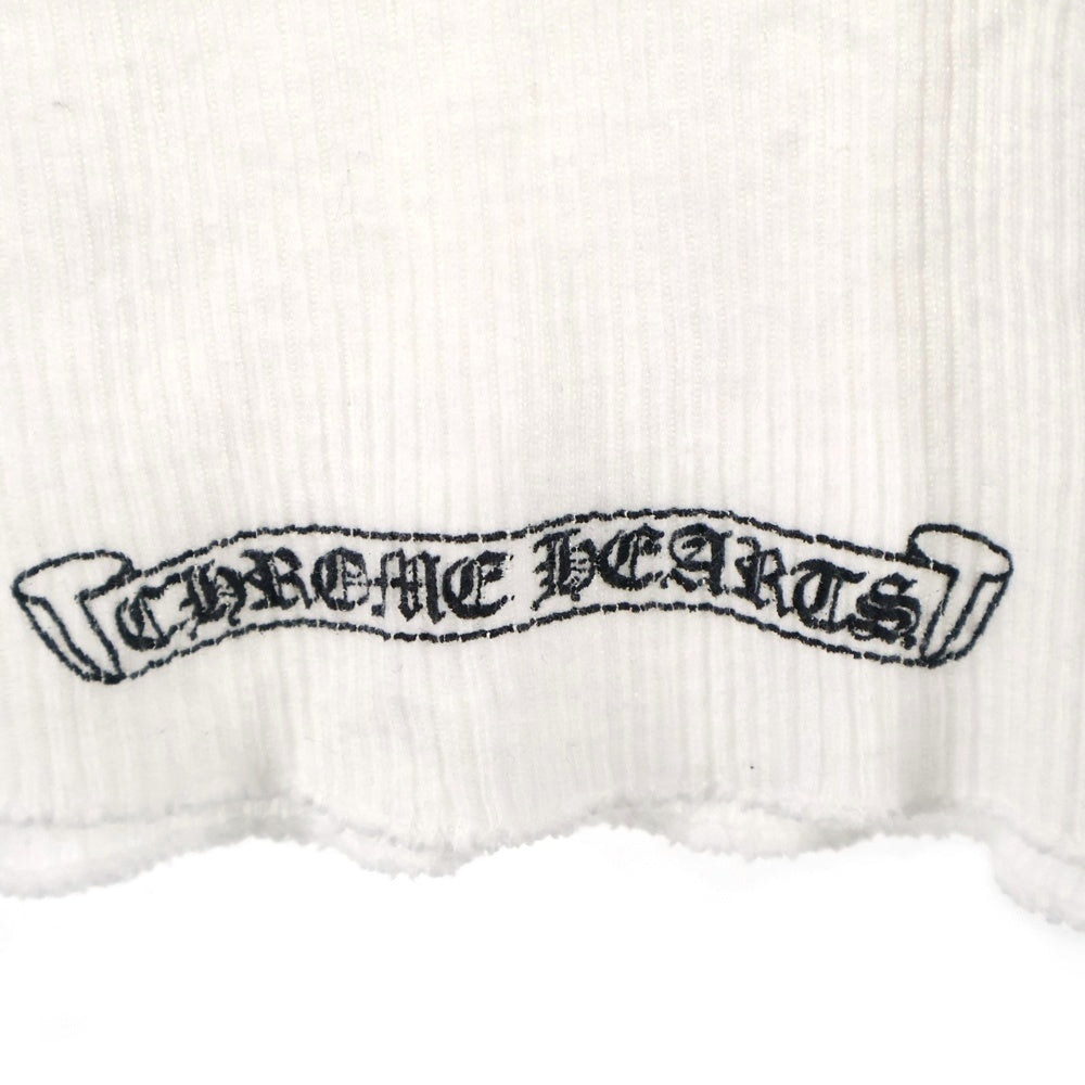 CHROME HEARTS(クロムハーツ) ホースシュープリント リブタンクトップ ノースリーブカットソー ホワイト