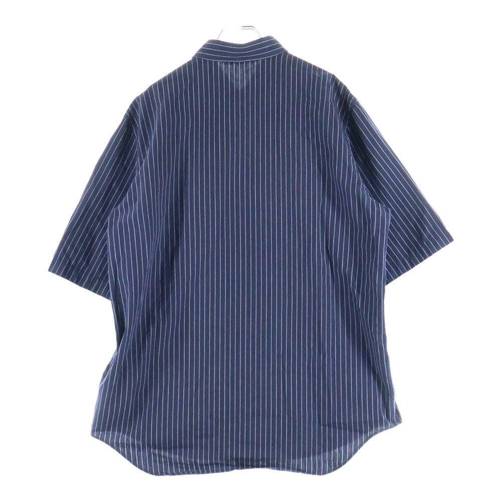 Acne Studios(アクネ ストゥディオズ) ストライプボタンアップシャツ 半袖シャツ ネイビー FN-MN-SHIR000880