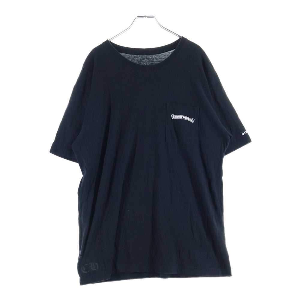 CHROME HEARTS(クロムハーツ) CH T-SHIRT スクロールラベルプリント クルーネック ポケット 半袖Tシャツ