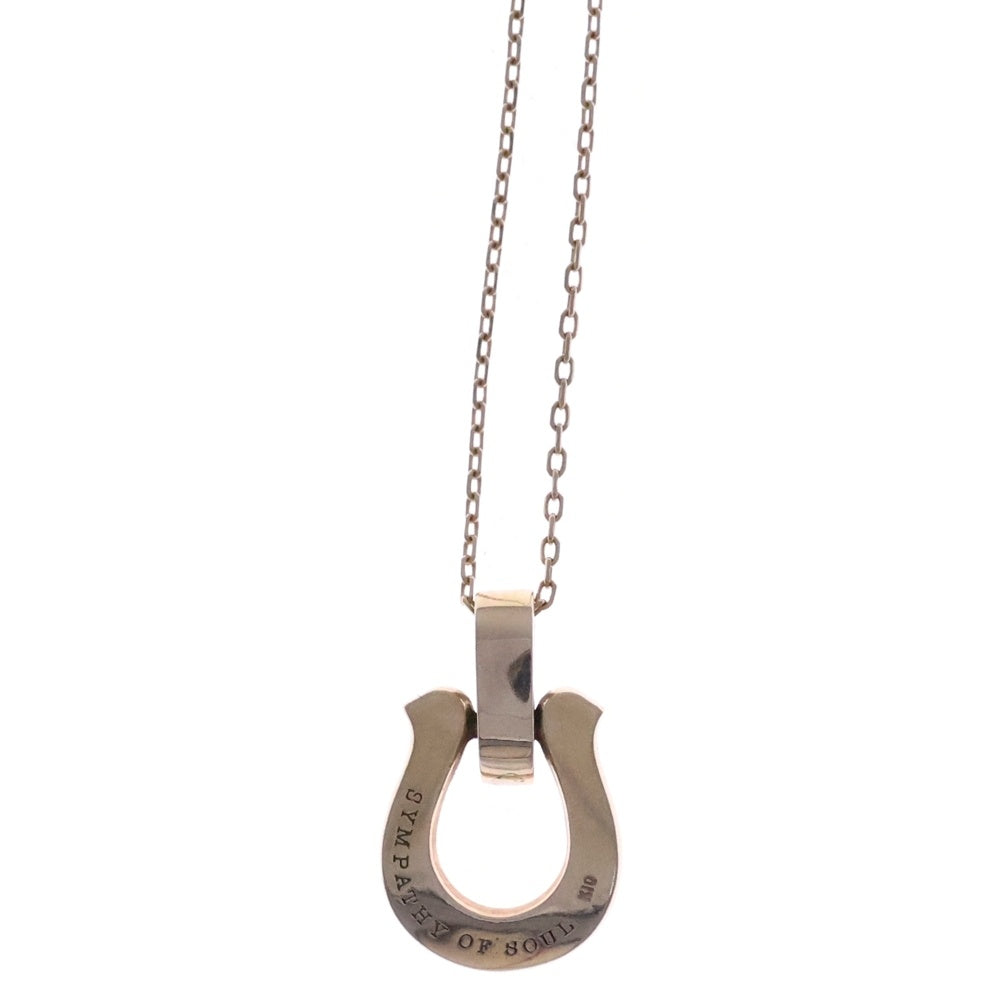Sympathy of Soul(シンパシーオブソウル) スモールホースシューペンダント スクエアチェーン ゴールド