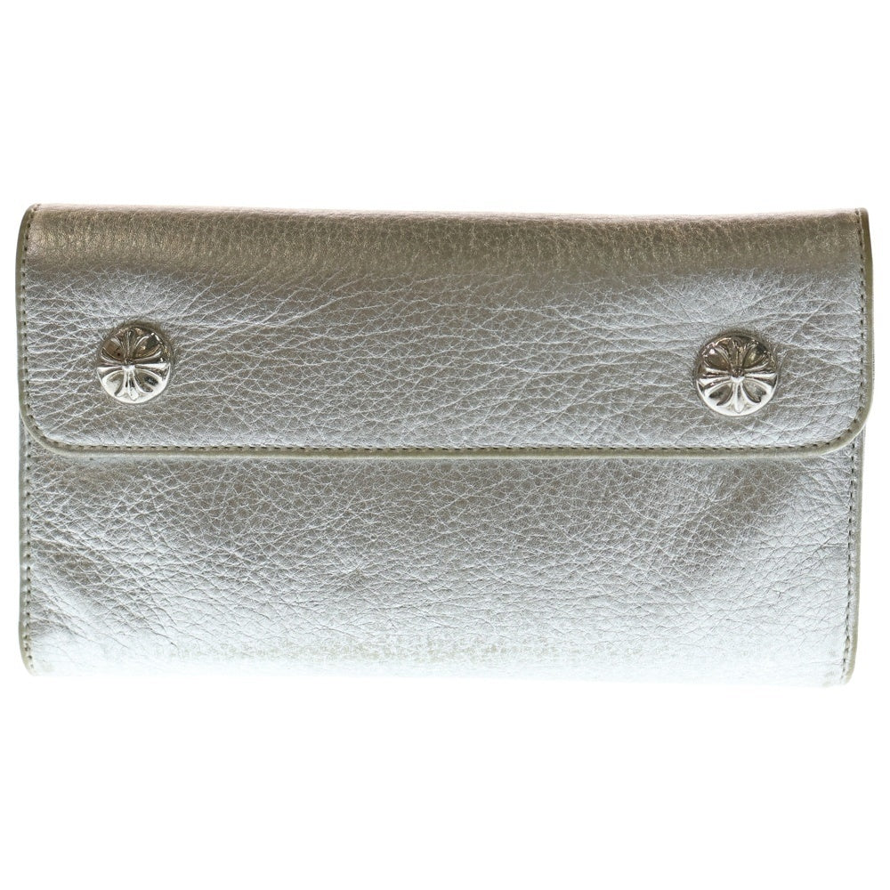 CHROME HEARTS(クロムハーツ) WAVE ウェーブ レザーウォレット 財布 シルバー