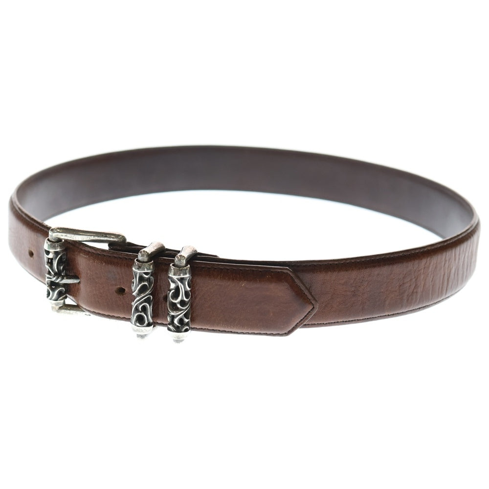 CHROME HEARTS(クロムハーツ) BLT ROLLER 3PC1.5inch 3PCローラーバックル レザーベルト ブラウン