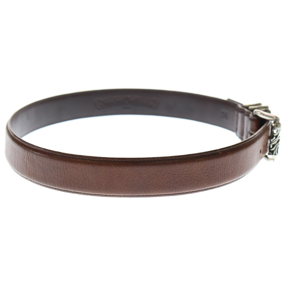 CHROME HEARTS(クロムハーツ) BLT ROLLER 3PC1.5inch 3PCローラーバックル レザーベルト ブラウン