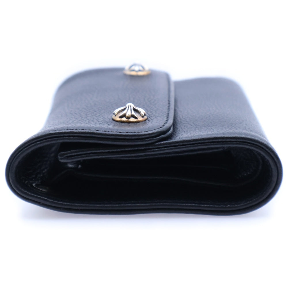 CHROME HEARTS(クロムハーツ) WAVE MINI ウェーブミニ レザーウォレット 財布 ブラックBCA373