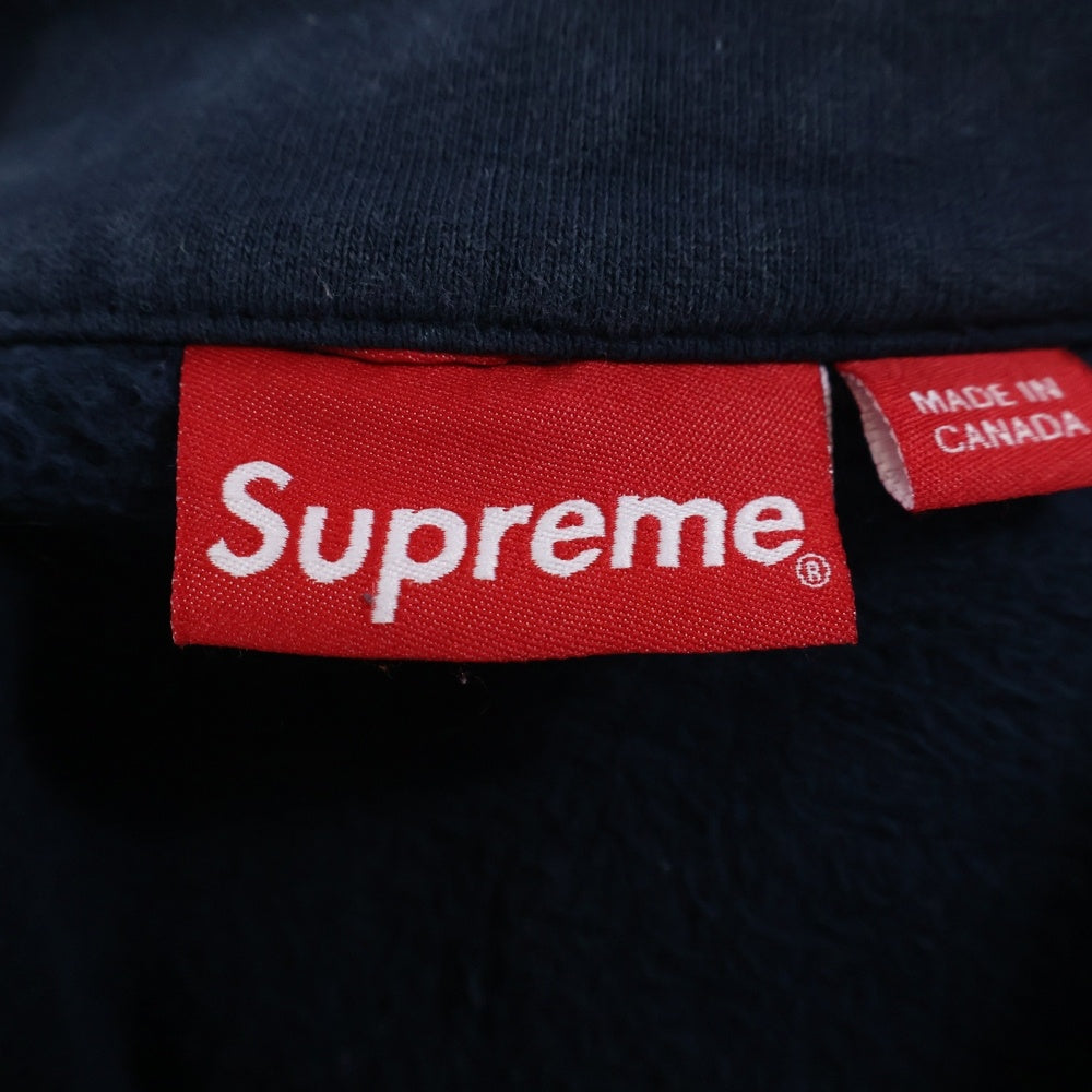 SUPREME(シュプリーム) Sup Half Zip Pullover フロントビッグロゴ ハーフジップ ネイビー
