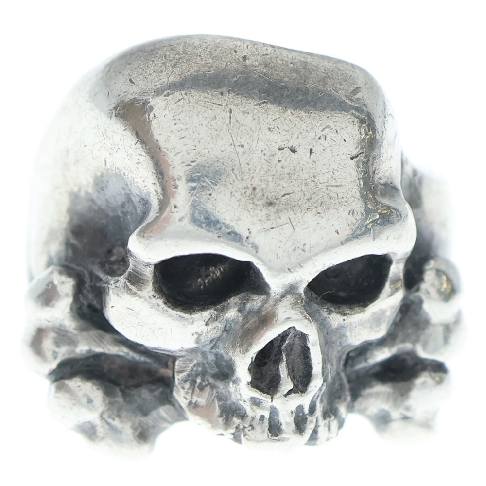 CRAZY PIG(クレイジーピッグ) THREE QUARTER SKULL & CROSSBONES RING