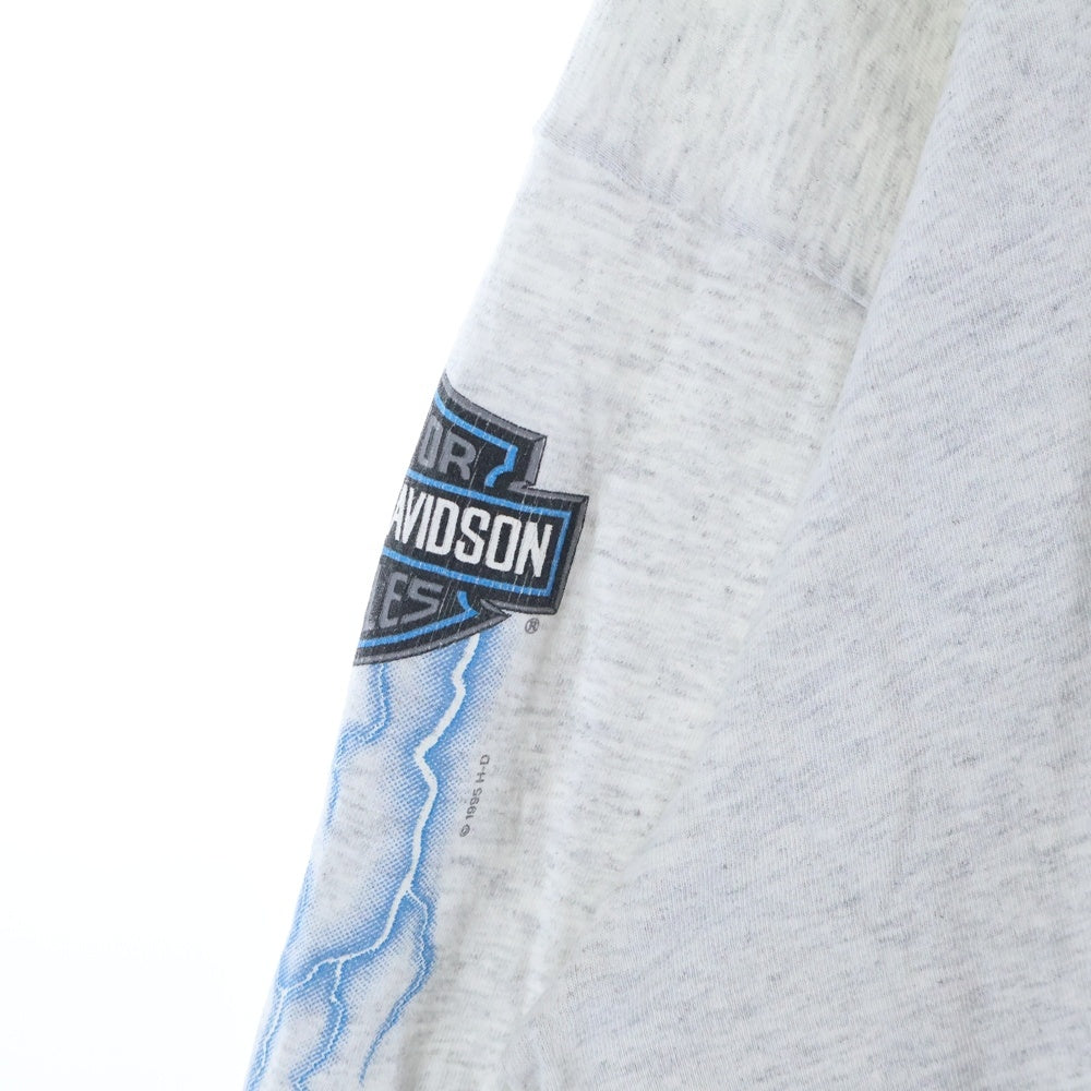 VINTAGE(ヴィンテージ) 90S HARLEY DAVIDSON Lightning L/S Tee サンダー ライトニング 長袖Tシャツ グレー