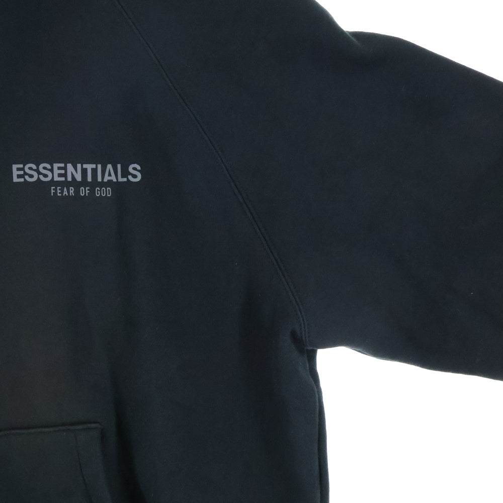 ESSENTIALS FEAR OF GOD(エッセンシャル フィアオブゴッド) フロントロゴプリント プルオーバーパーカー フーディー ブラック