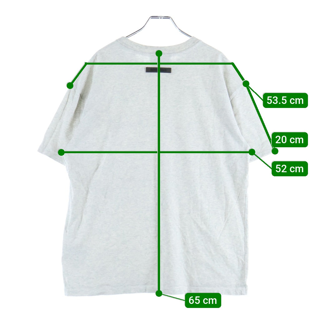 ESSENTIALS FEAR OF GOD(エッセンシャル フィアオブゴッド) Short-Sleeve Tee Light Heather Oatmeal ショート スリーブ ライト ヘザー オートミール ロゴプリント 半袖Tシャツ カットソー グレー
