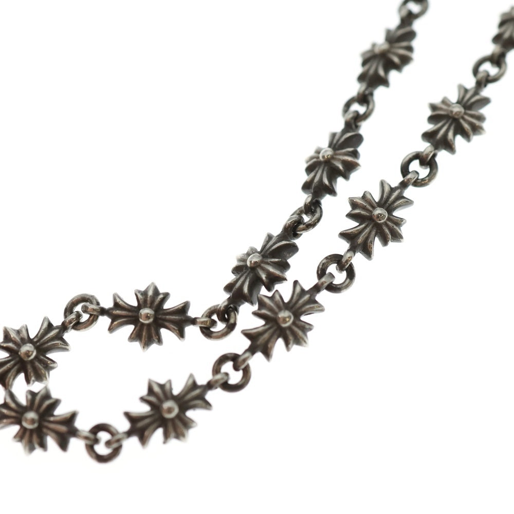 CHROME HEARTS(クロムハーツ) TINY E CH PLS F/CRS ファットクロス W/タイニーE CHプラスネックレスチェーン PAVEダイヤ シルバー BCA320