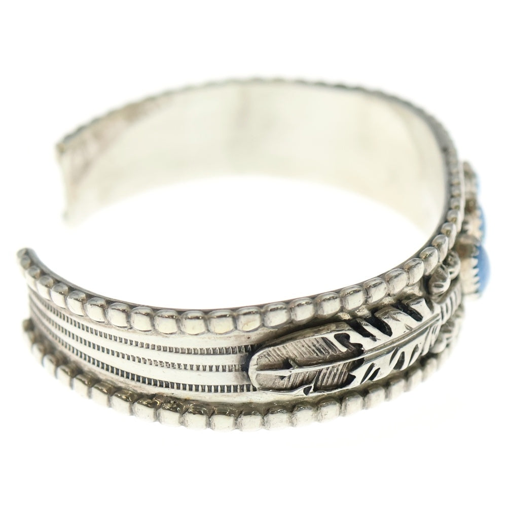 INDIAN JEWELRY(インディアンジュエリー) ナバホ族 ターコイズ バングル E刻印 シルバー
