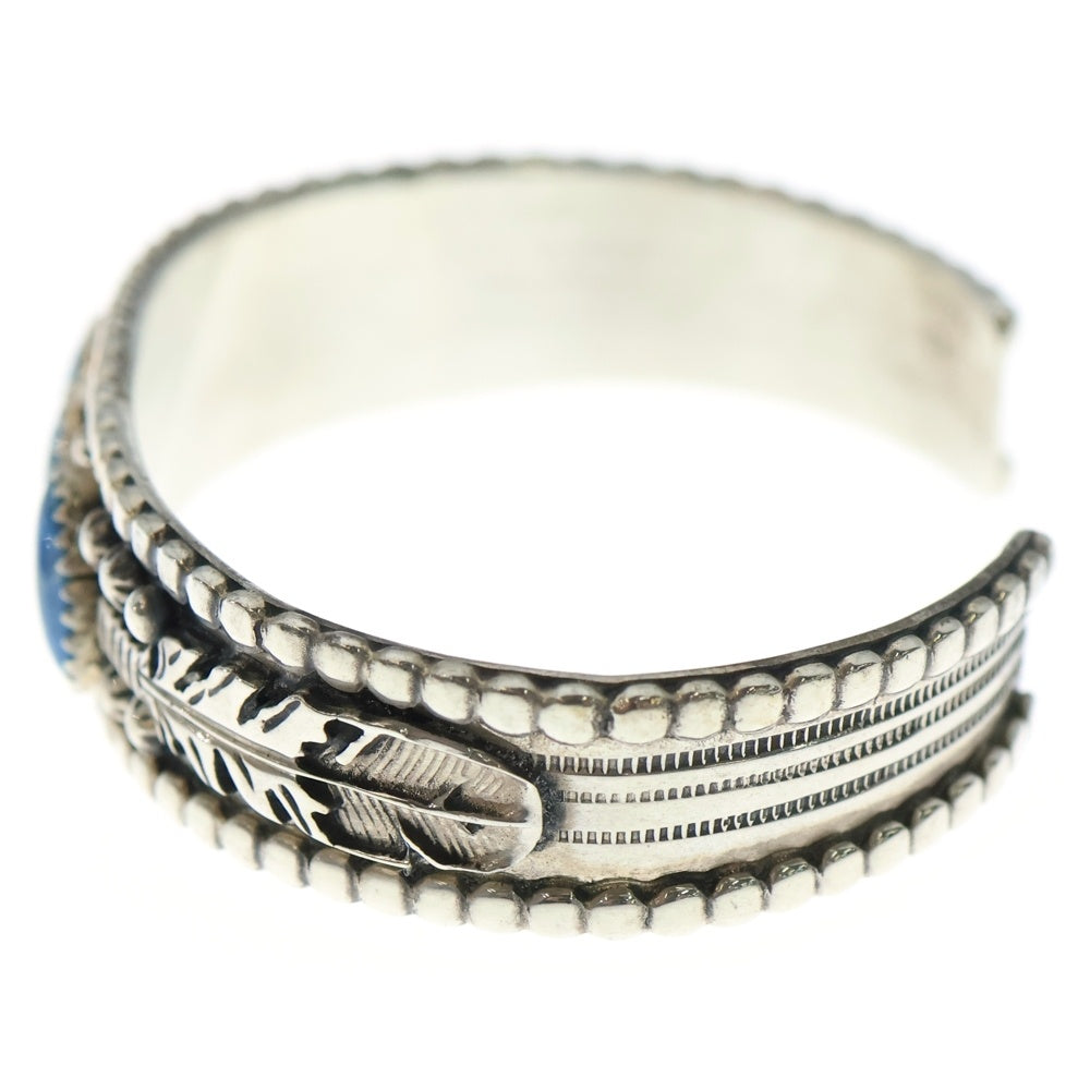 INDIAN JEWELRY(インディアンジュエリー) ナバホ族 ターコイズ バングル E刻印 シルバー