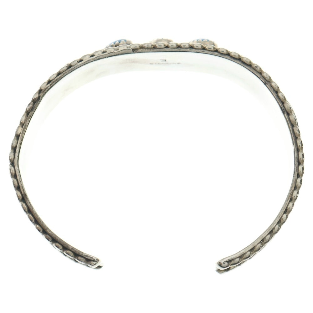 INDIAN JEWELRY(インディアンジュエリー) ナバホ族 ターコイズ バングル E刻印 シルバー