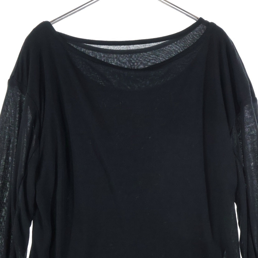 NO/FAITH STUDIOS(ノーフェイスストゥディオス) レイヤード 長袖Tシャツ カットソー ロンT ブラック V294 465-45