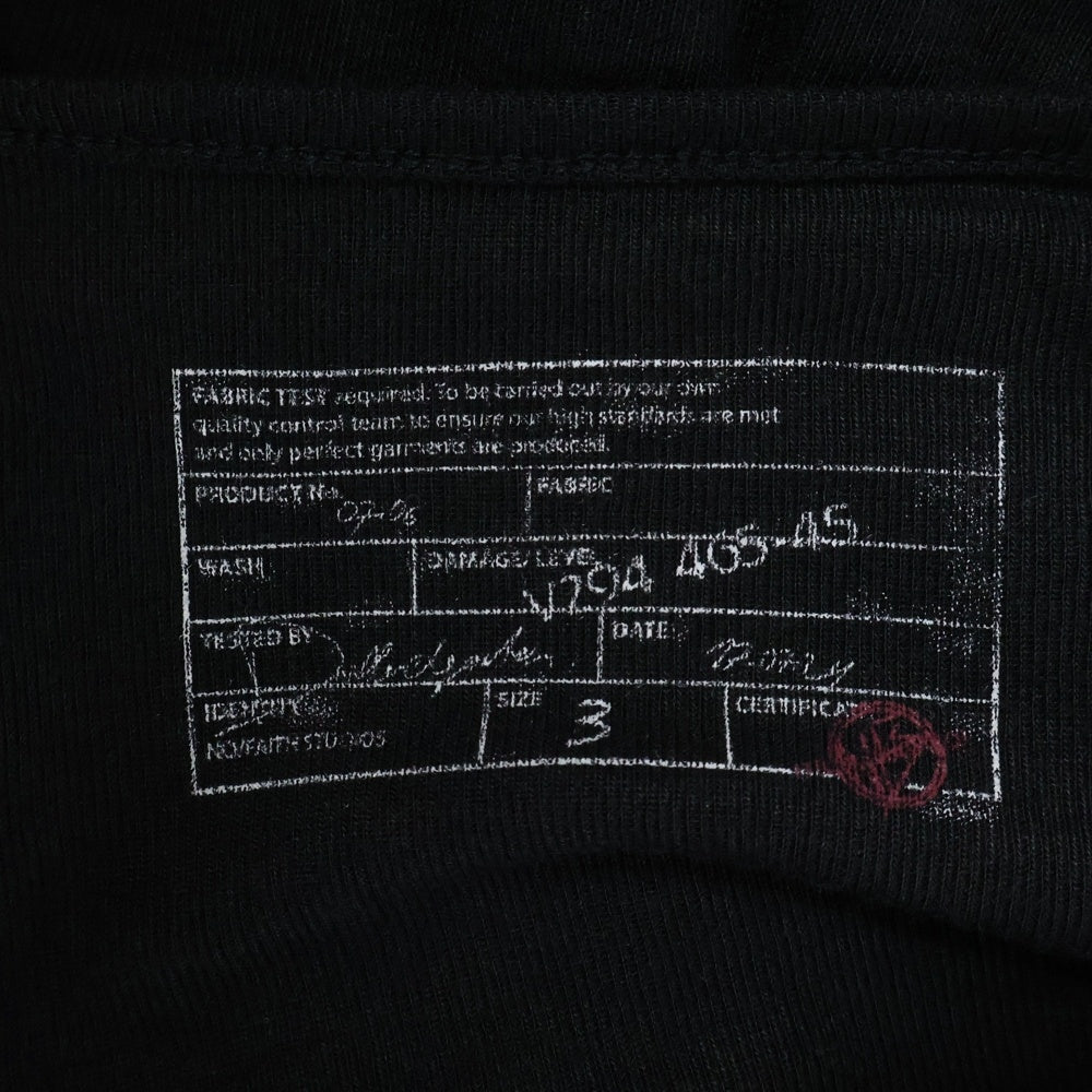 NO/FAITH STUDIOS(ノーフェイスストゥディオス) レイヤード 長袖Tシャツ カットソー ロンT ブラック V294 465-45