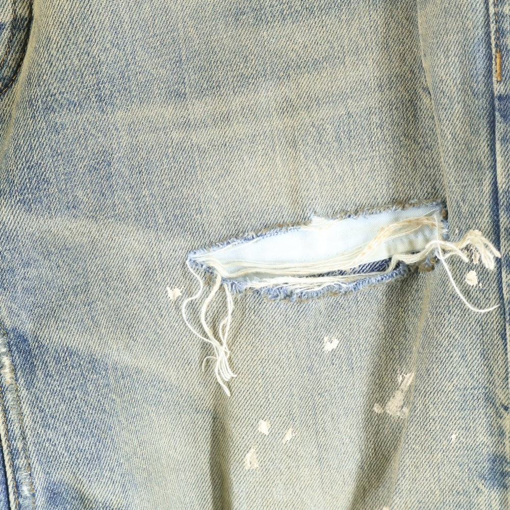 NO/FAITH STUDIOS(ノーフェイスストゥディオス) ワイド ダメージ デニム パンツ インディゴ V294 465-45