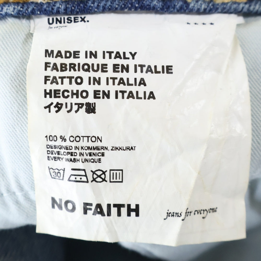 NO/FAITH STUDIOS(ノーフェイスストゥディオス) ワイド ダメージ デニム パンツ インディゴ V294 465-45