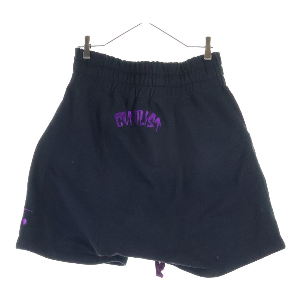 cvtvlist カタリスト Usual Tee ユージュアル スウェット 刺繍 ショーツ ハーフパンツ ブラック 2301070401 cvtvlist(カタリスト) Usual Tee ユージュアル スウェット 刺繍
