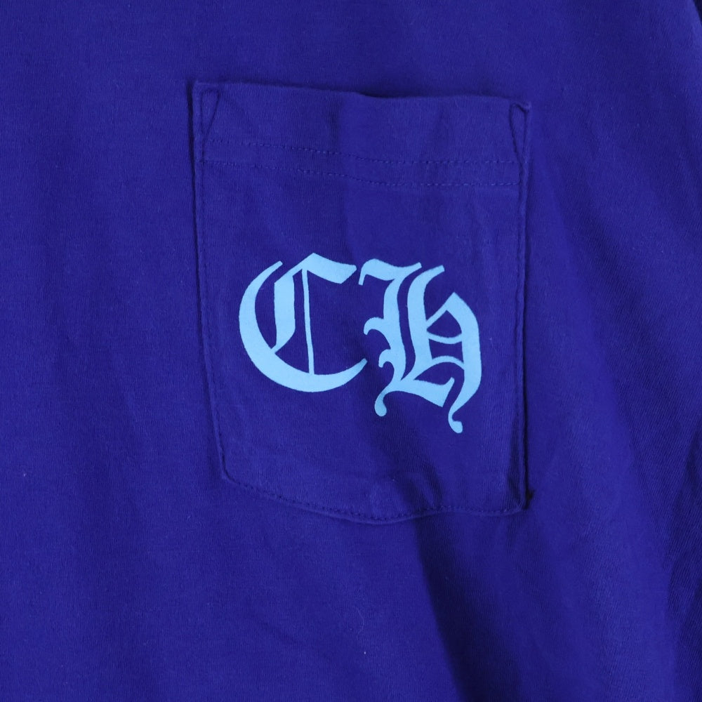 CHROME HEARTS(クロムハーツ) BLUE STAR LONG SLEEVE TEE バックスタープリントクルーネック長袖Tシャツ ブルー