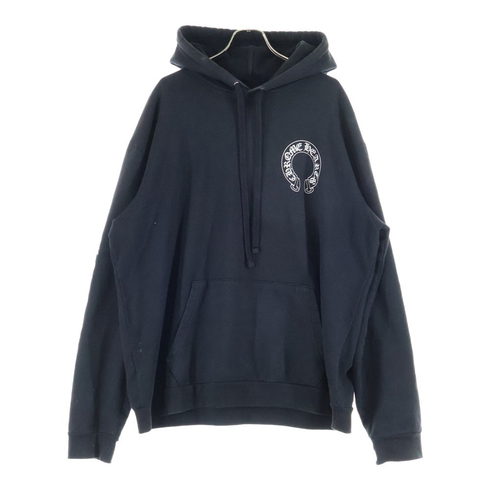 CHROME HEARTS(クロムハーツ) ×MATTY BOY Chomper Horseshoe Hoodie マッティボーイ チョンパーホースシュープリント プルオーバースウェットパーカー フーディー ブラック