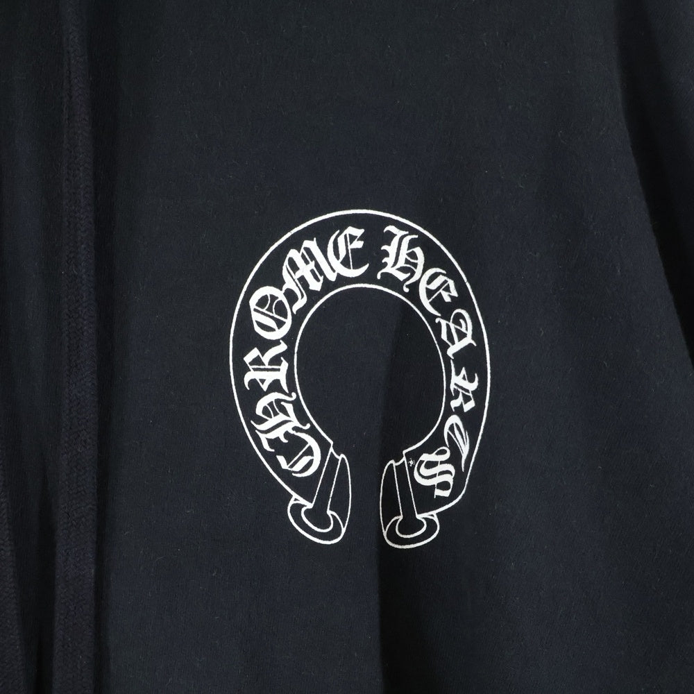 CHROME HEARTS(クロムハーツ) ×MATTY BOY Chomper Horseshoe Hoodie マッティボーイ チョンパーホースシュープリント プルオーバースウェットパーカー フーディー ブラック