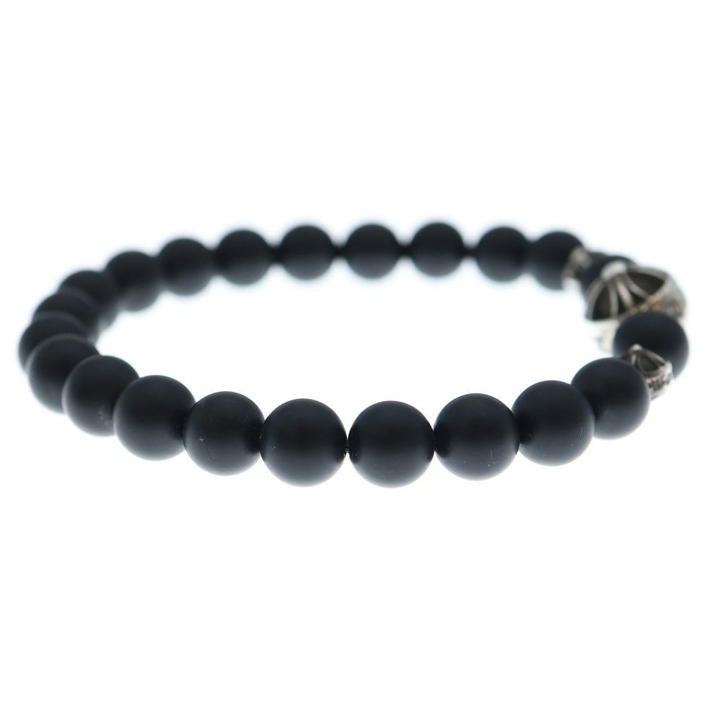 CHROME HEARTS(クロムハーツ) 8mm BEAD 8mmビーズブレス 8mmオニキスビーズブレスレット ブラック/シルバー